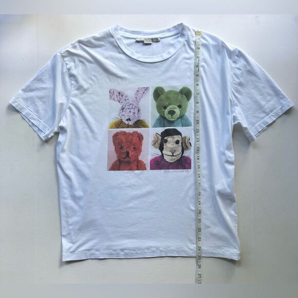 Stella McCartney 4-Square Stuffed Animal Crewneck Cotton T-Shirt Size 44 IT 8 US - Picture 7 of 16